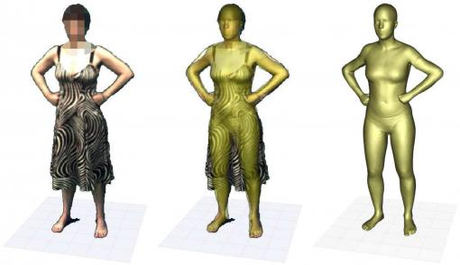Shape under clothing - Brown computer scientists have developed a program that creates an accurate computerized image of a person’s body even when the subject is clothed. The technology could be useful in in fashion, film, forensics, sports medicine, and video gaming.